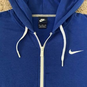 Nike XL women’s blue zip up hoodie